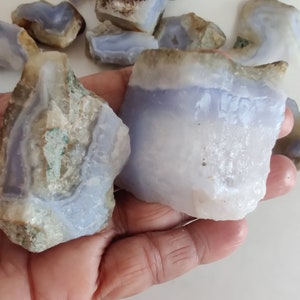 Natural Raw Blue Chalcedony Rough, Untreated Rough, Natural Blue Chalcedony, Loose Gemstone