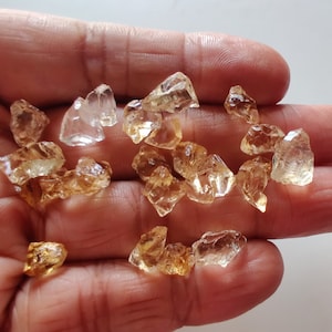 10 Pcs Lot Natural Citrine Unshaped Raw Rough Gemstone, Citrine Unshaped Raw Jewelry Making Gemstone , Citrine Rough Gemstone Raw 6-8mm