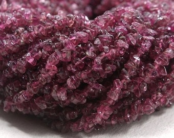 35" Long Natural Pink Tourmaline Chips Beads,Uncut Bead,Tourmaline Beads,4-5 MM,Jewelry Making,Polished Smooth Bead,Gemstone,Wholesale Price