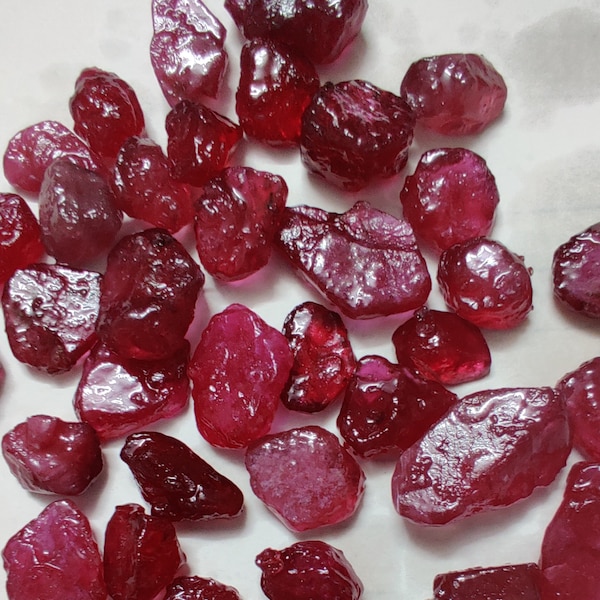 AAA++ Natural Pink Red Ruby Rough,Ruby Rough Stone,Ruby Gemstone,Top Quality Stone,Rough Raw Gemstones,Size 11 mm to 20 mm,5 Pieces