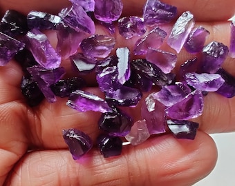 4-7 mm Natural Raw Amethyst, African  Natural Amethyst, Unshaped Raw Amethyst, Purple Gemstone ,Crown Chakra ,Mini Stone ,Healing Stone,