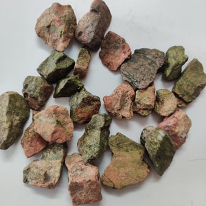 Raw Unakite Stone, Rough Unakite Crystal, Heart Chakra, Pink and Green Stone, Protection Stone, Self Love Stone