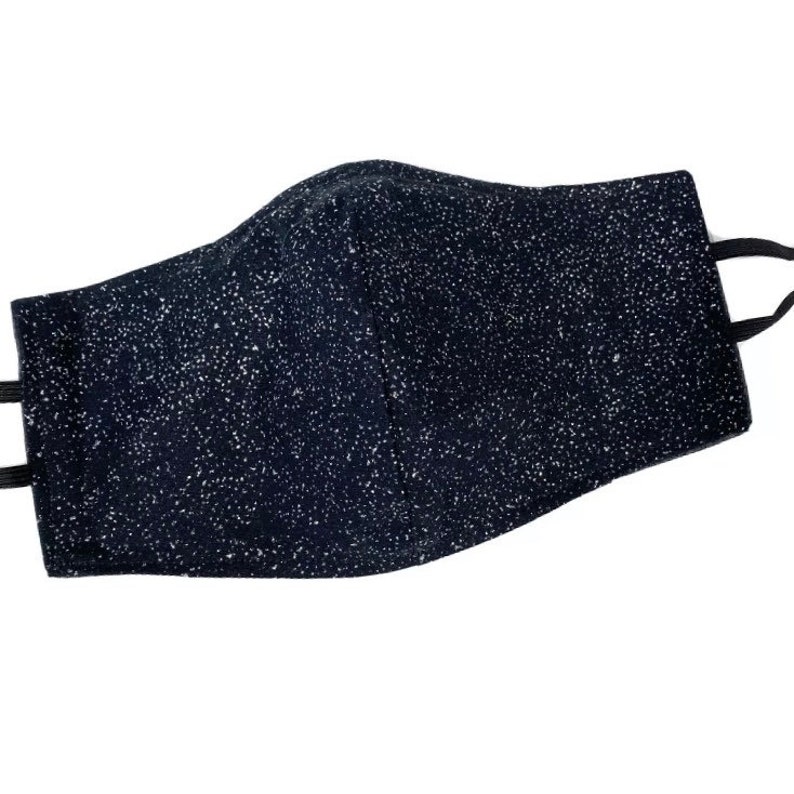 Black glitter sparkle face mask black with Rainbow Sparkles Etsy