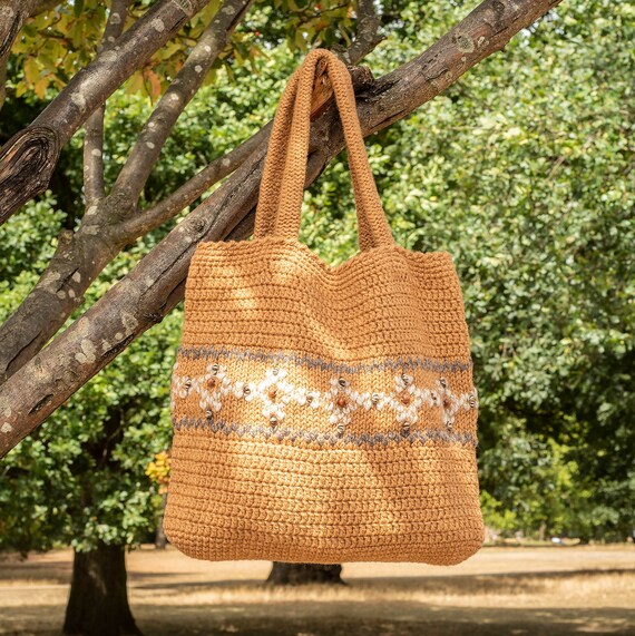 Handmade Wool Women Knitted Tote Bag Fashion Bag Pure Wool Unique Crochet Handbag Etsy Australia