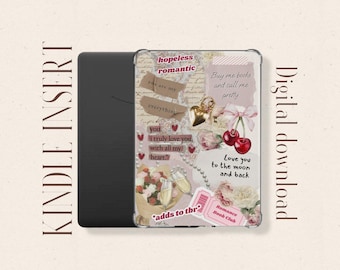 Insertion Kindle romantique : décoration Kindle rose (téléchargement numérique)