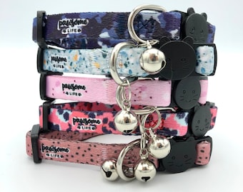 Cat Collar, Breakaway Cat Collar with Bell, Safety Cat Collar, Kitten Collar, Cute Cat Collar,