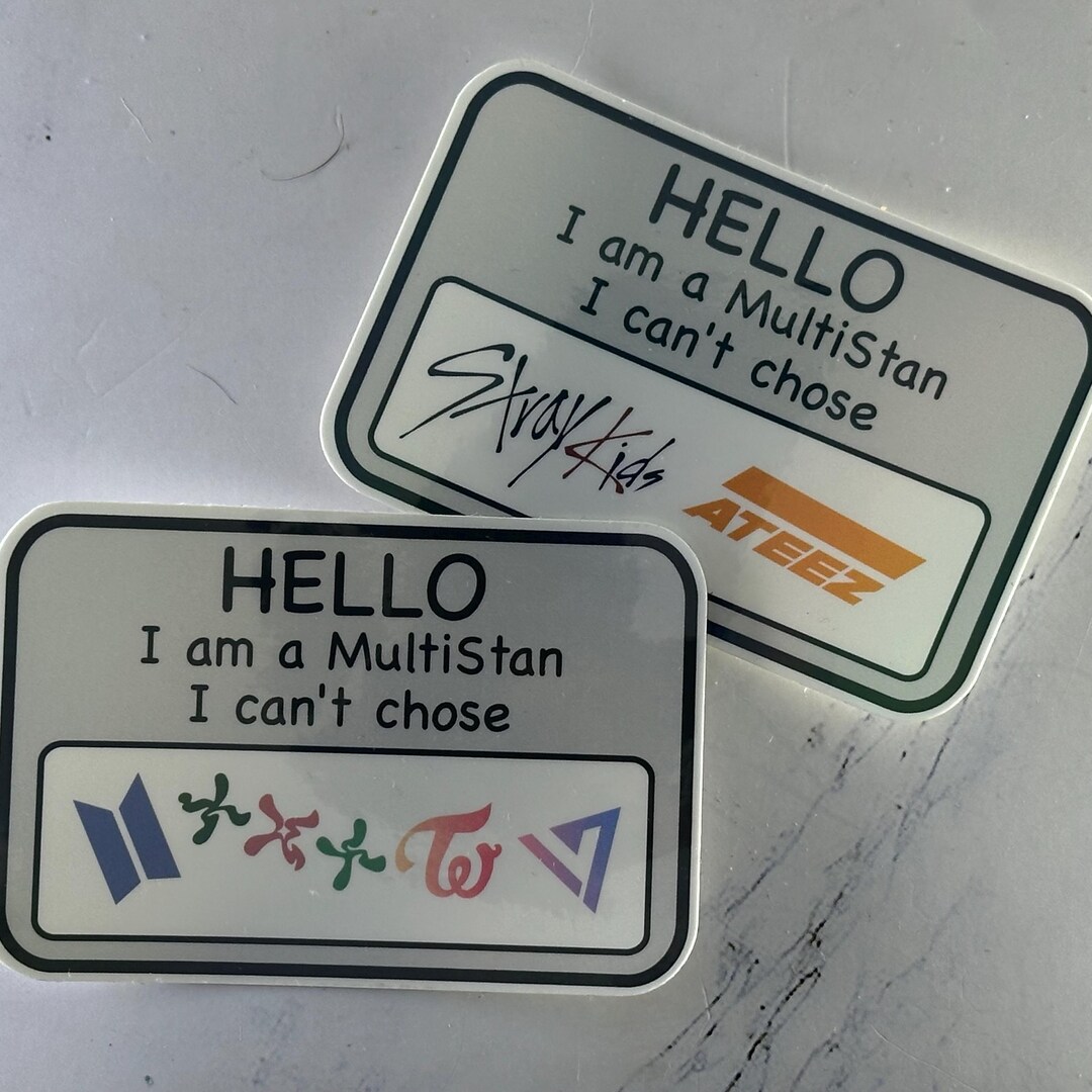 Customizable Multistan HELLO Stickers - Etsy