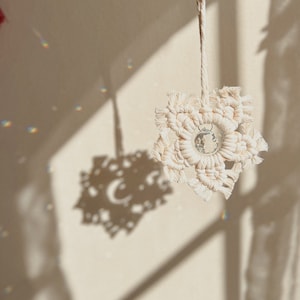 Macramé zonnevanger | Ornament | Bedel auto achteruitkijkspiegel