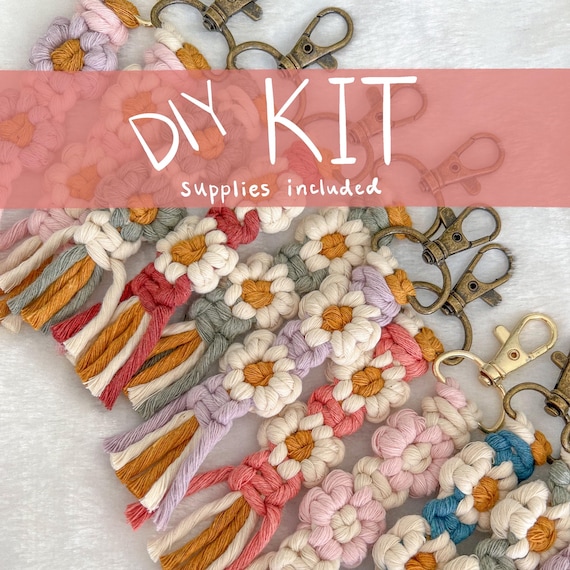 Supply Kit | DIY Macrame Flower Keychain