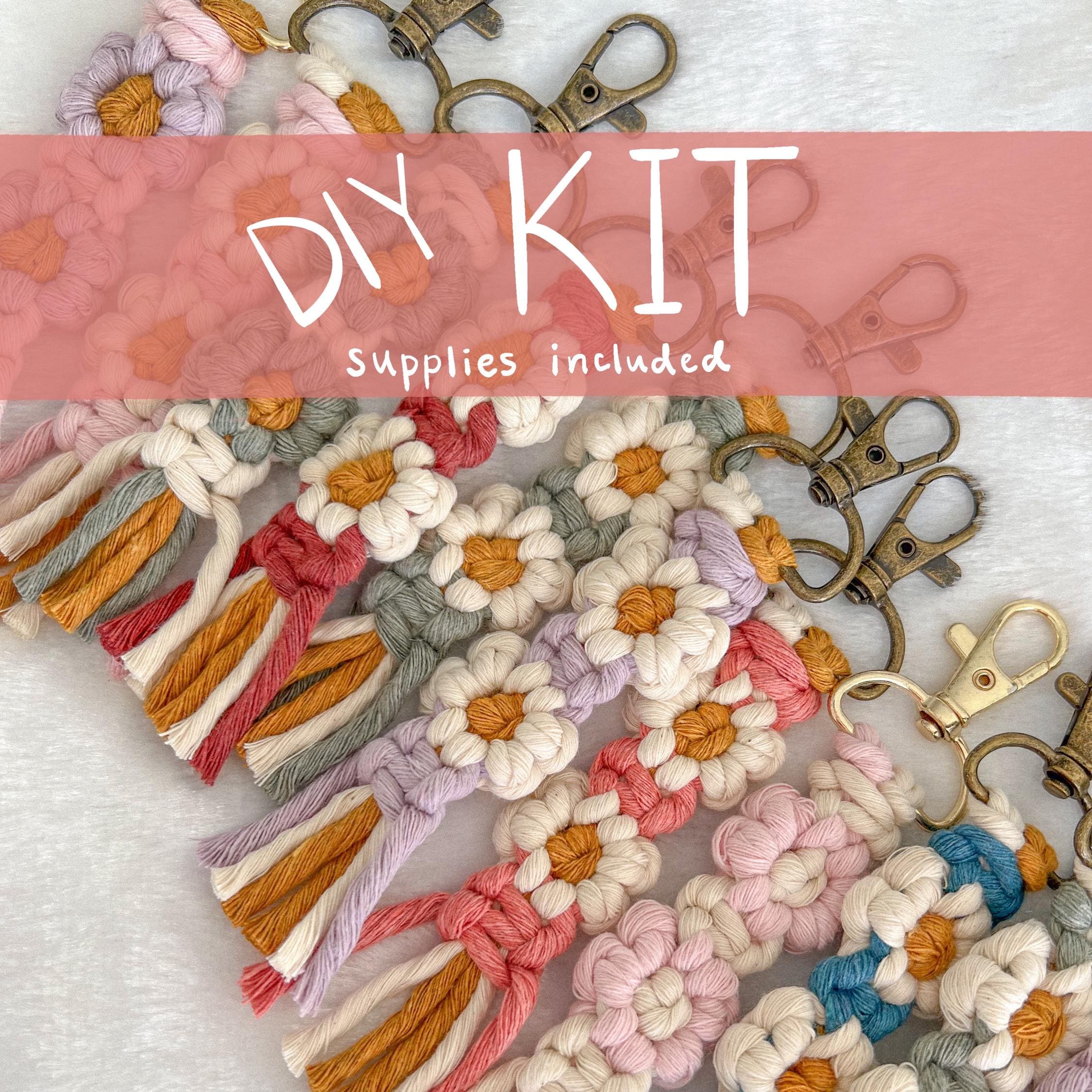Supply Kit | DIY Macrame Flower Keychain - Etsy