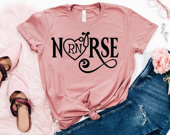 Nurse Shirts, Nurse T-Shirt, Nursing School Shirt, Nurse Gift, Graduation Gift,  Funny Nurse Shirt, RN,Nurse T-Shirt, Nurse Scrub Tee