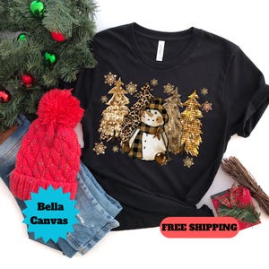 Snowman Shirt, Christmas Shirt, Snowman Sweatshirt, Winter Wonderland Shirt, Christmas Gift, Holiday Shirt, Bella Canvas, Snowman, Cute Tee bild 2