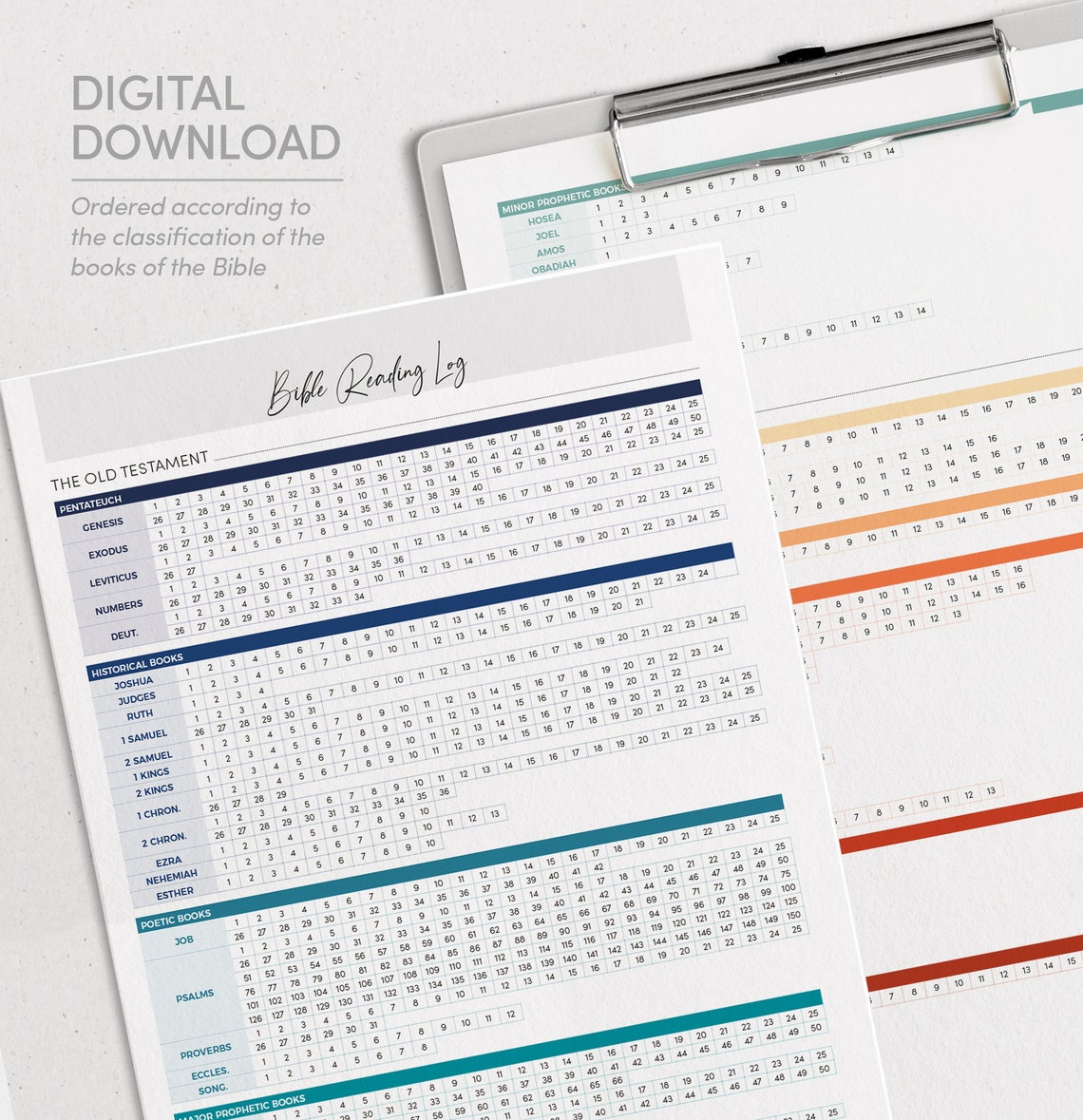 Bible Reading Log PRINTABLE Bible Reading Tracker Daily - Etsy España