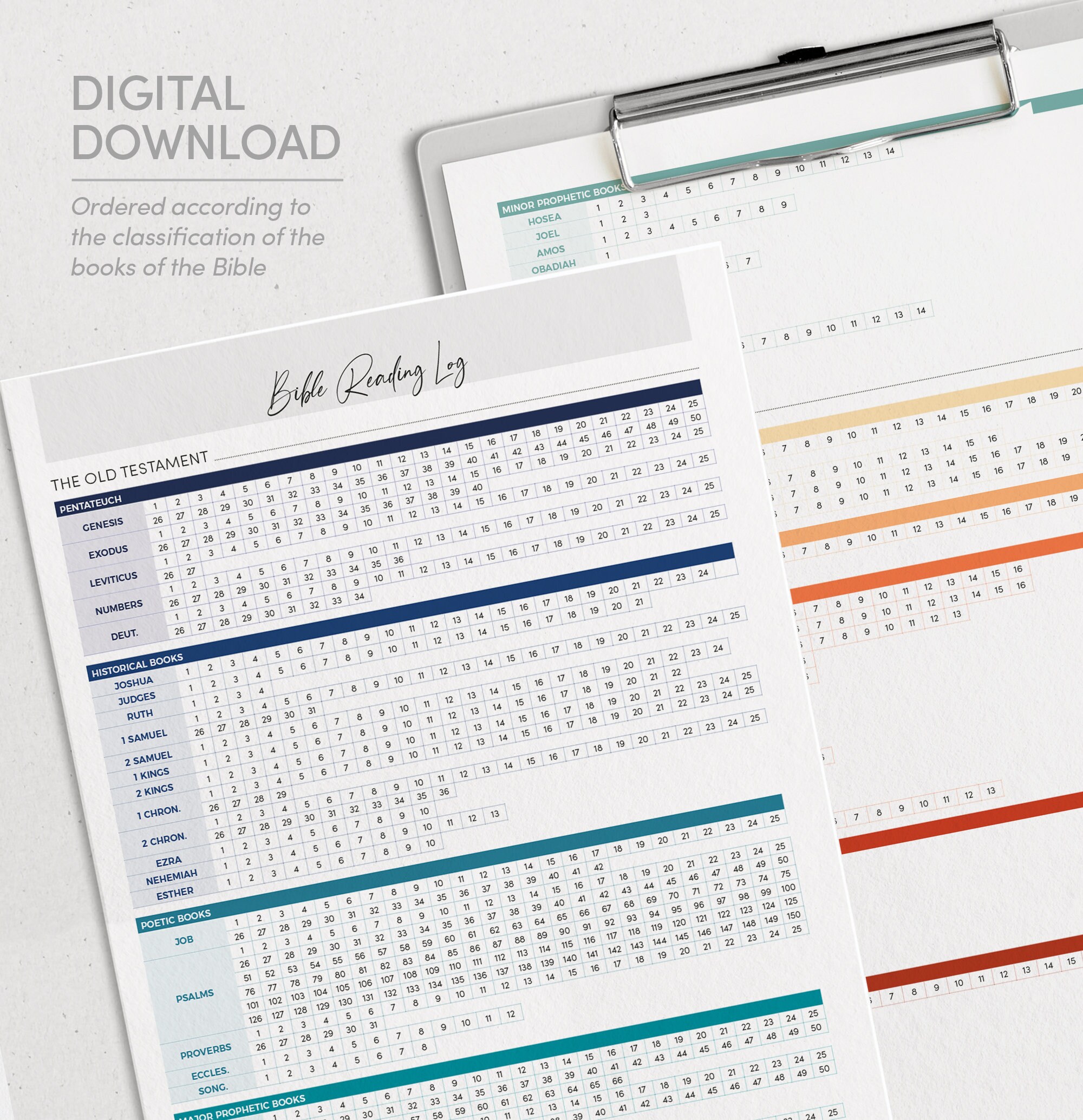 Bible Reading Log PRINTABLE Bible Reading Tracker Daily - Etsy España