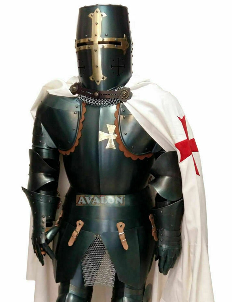 Medieval Knight Wearable Suit Of Armor Crusader Combat Full Body Armour AR2...