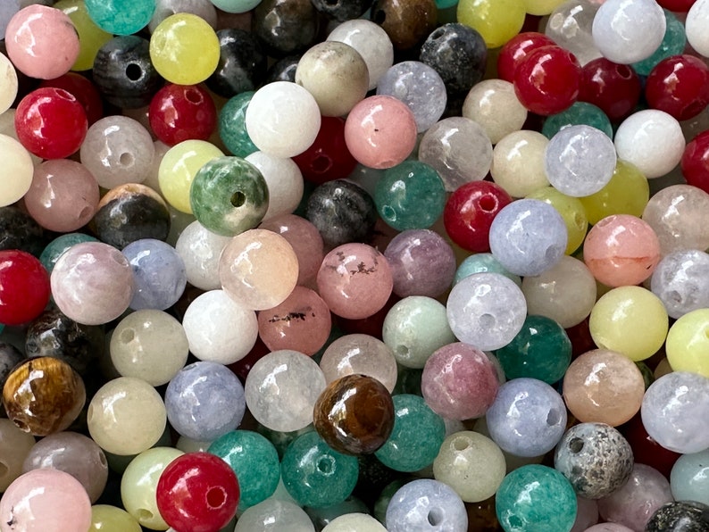 Pearl mix, gemstone pearl mix 150 pearls 6 mm image 5