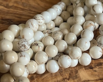 Magnesite beads 8mm strand