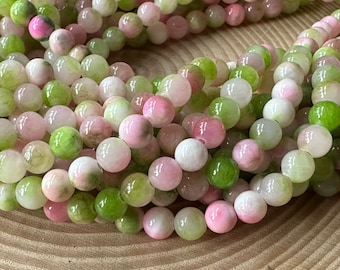 Malaysia Jade Orchid Beads 6 mm Strand
