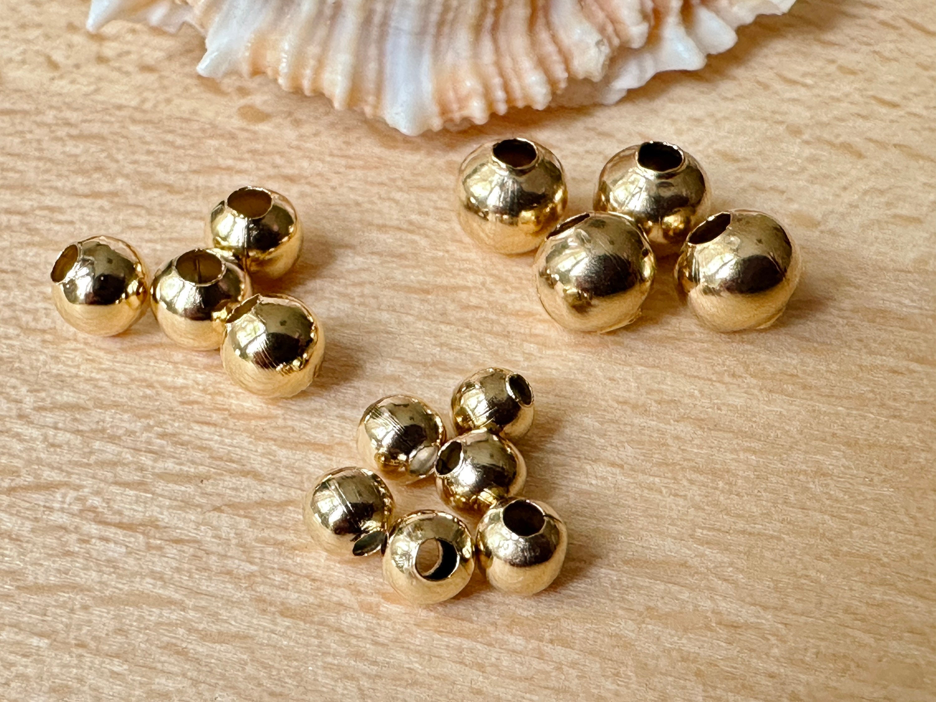 Gold Buddha Beads, Tibetan Beads, Gold Mala Beads, Gold Spacer Beads, Yoga  Beads, Gold Bali Beads, 3 Pc