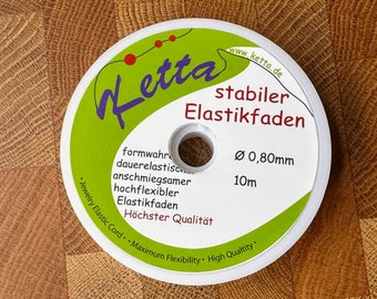 Stretchband, Elastikfaden 0,8mm von Ketta 10m