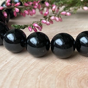 Obsidian beads 12 mm or 14 mm AA quality