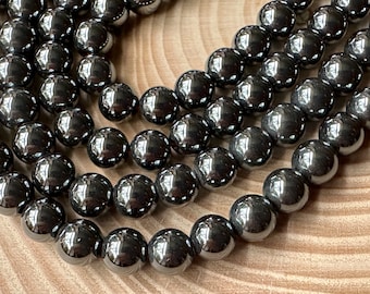 Hematite beads 6 mm strand