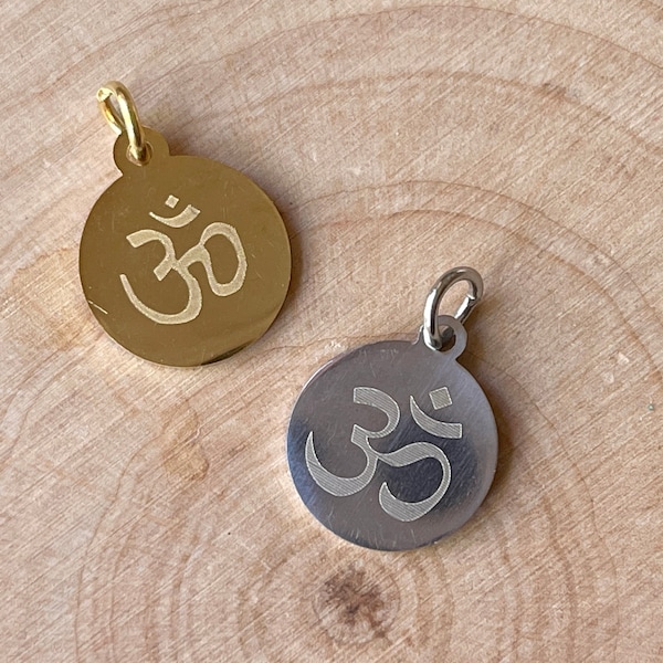 Om jewelry pendant stainless steel silver/gold-colored