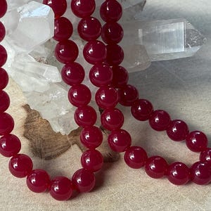 Rubin Perlen 6mm 4 Stück