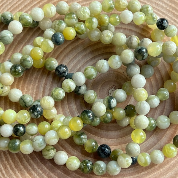 Qinghua Jade Beads 6mm Strand