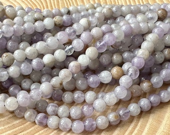 Lavender Amethyst beads 4 mm strand