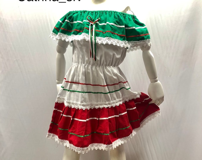 Vestido mexicano, fuera de los hombros, vestido campesina, vestido artesanal, vestido típico, fiesta mexicana, ENVIO GRATIS EN ESTADOS UNIDOS