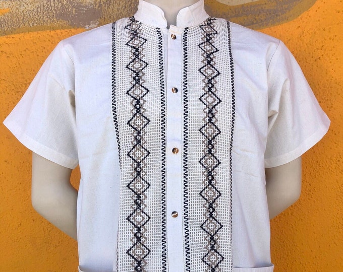Camisa guayabera, guayabera, camisa mexicana, camisa típica, camisa artesanal, camisa bordada, fiesta mexicana, 5 de mayo, Día de muertos, ENVIO GRATIS EN ESTADOS UNIDOS