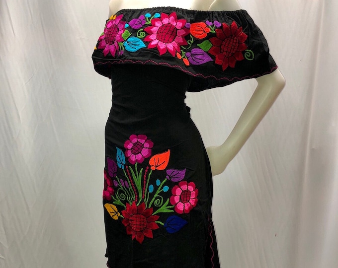Vestido mexicano (Olan ) fuera de los hombros,  ideal para una fiesta mexicana o cualquier otro evento ENVÍO GRATIS EN ESTADOS UNIDOS