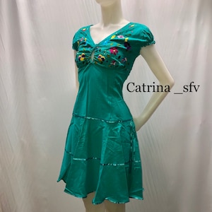 EMBROIDERED MEXICAN DRESS, mexican dress, embroidered dress, mexican custome, handmade deress, 5 mayo, the perfect dress for a Mexican party
