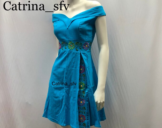 Vestido mexicano, vestido negro bordado, off the shoulders dress, vestido fuera de los hombros, vestido artesanal, vestido típico, 5 de mayo, ENVIO GRATIS EN ESTADOS UNIDOS