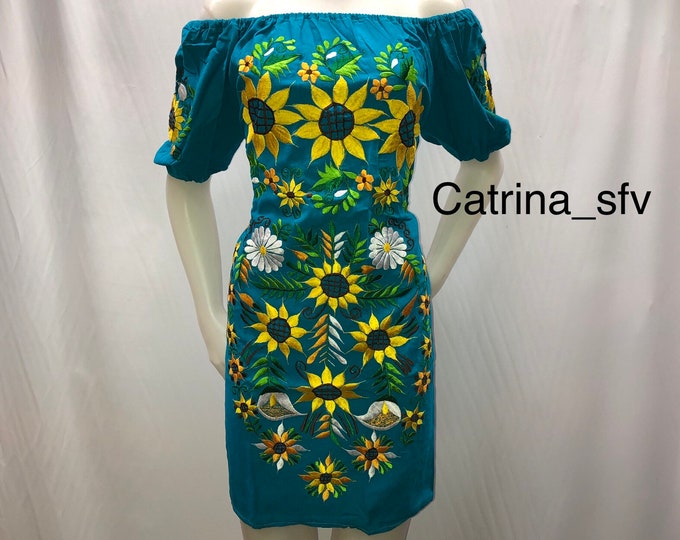 Vestido mexicano gran girasol ideal para una fiesta mexicana o cualquier otro evento ENVÍO GRATIS EN ESTADOS UNIDOS