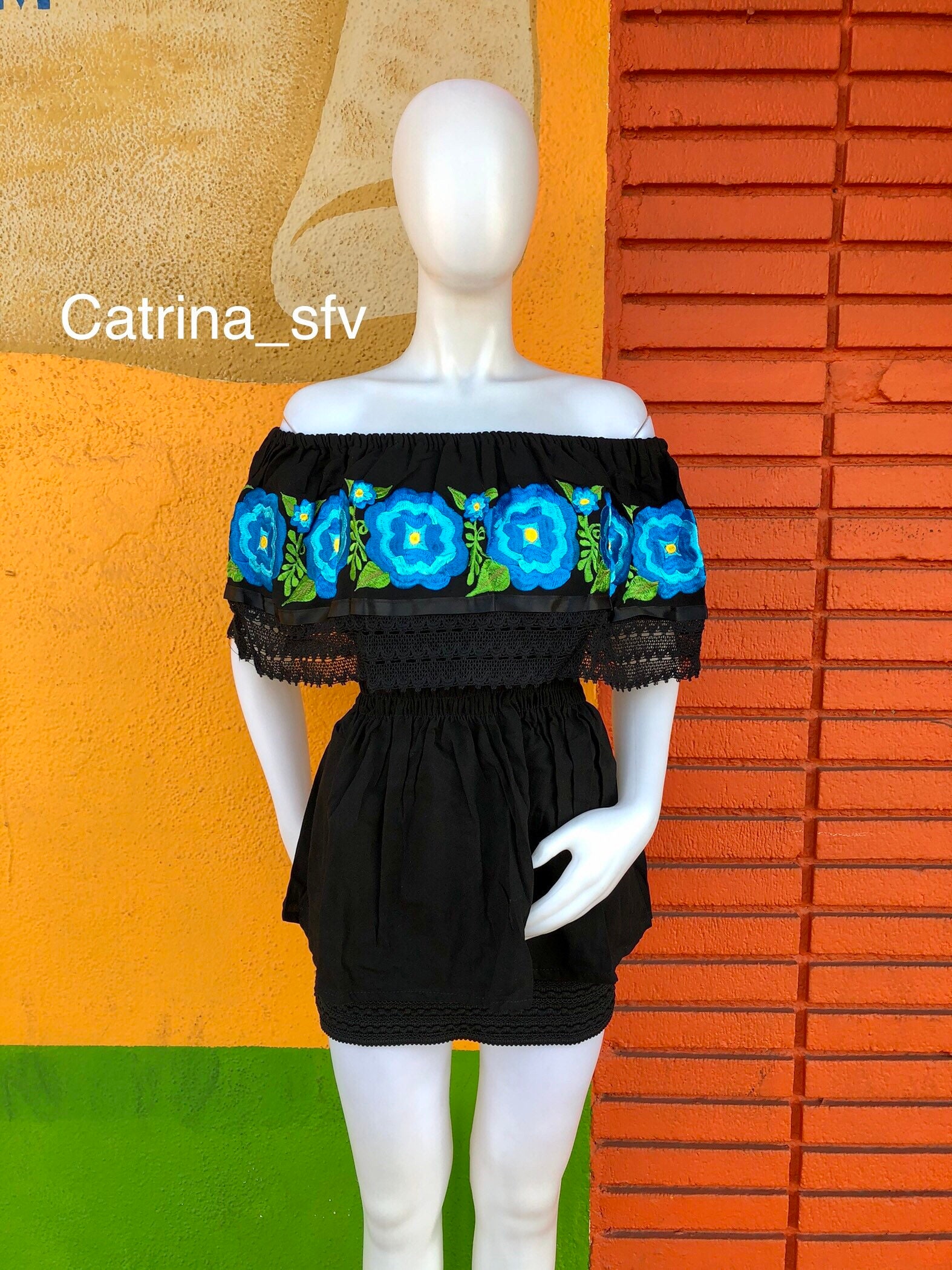 Blusa negra online fiesta
