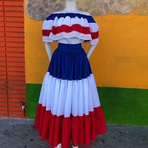 DOMINICAN REPUBLIC DRESS, Puerto Rico dress, Costa Rica dress, Caribbean dress, Boricua dress, chile dress, paraguay dress, Panama dress, image 5