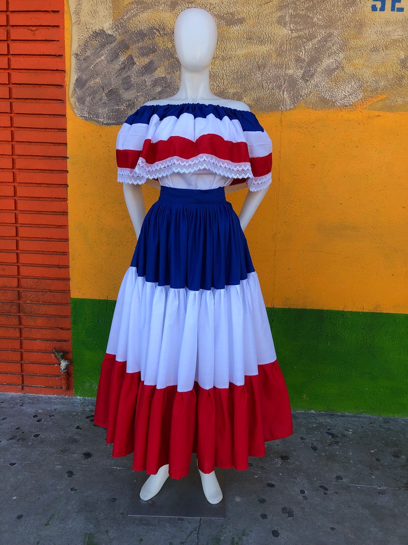 DOMINICAN REPUBLIC DRESS, Puerto Rico dress, Costa Rica dress, Caribbean dress, Boricua dress, chile dress, paraguay dress, Panama dress, image 5