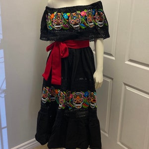 CATRINA DRESS, skull dress, day of the dead dress, la catrina dress, mexican dress, skull dress, death dress, Halloween