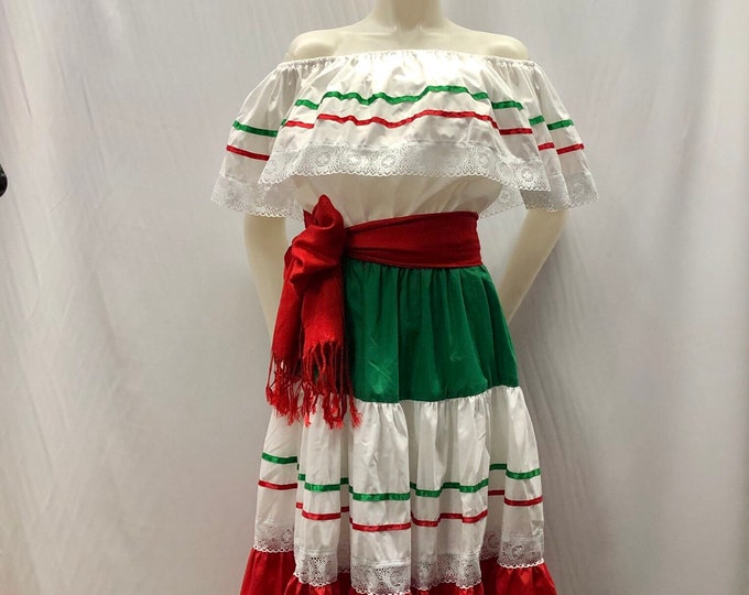 Vestido mexicano, fuera de los hombros, vestido campesina, vestido artesanal, vestido bordado, vestido típico ENVIO GRATIS EN ESTADOS UNIDOS