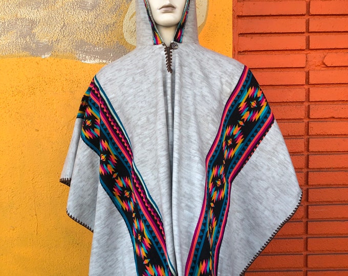 Poncho con capucha, poncho indígena, poncho artesanal, poncho peruano, poncho de lana, poncho de ecuador, navajo, gabán mexicano, gaban, ENVIO GRATIS EN ESTADOS UNIDOS