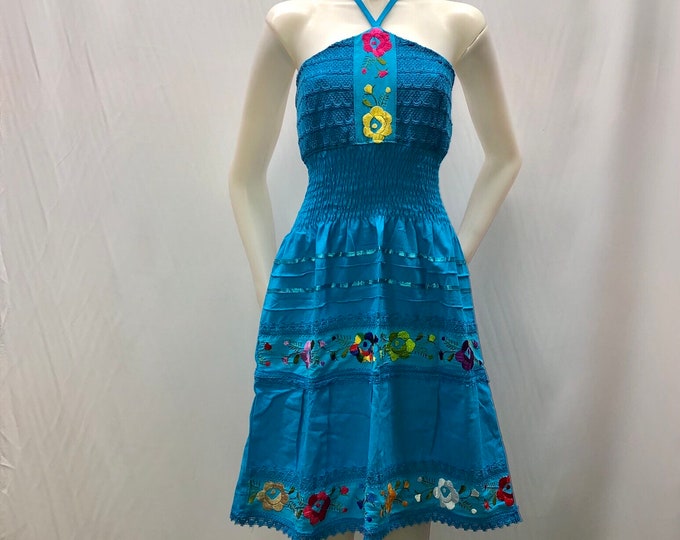 VESTIDO MEXICANO, vestido corto, vestido artesanal, vestido bordado, vestido típico, vestido regional, ideal para una fiesta mexicana, ENVÍO GRATIS EN ESTADOS UNIDOS