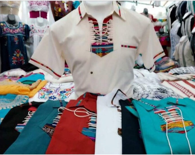 Camisa mexicana, camisa guayabera, camisa artesanal, camisa bordada, camisa tipica, ENVIO GRATIS EN ESTADOS UNIDOS