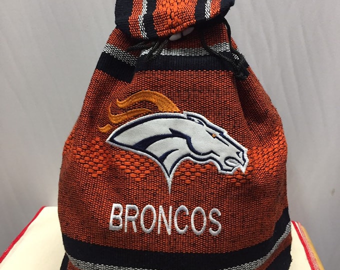 Mochila de los Broncos, Denver Broncos, mochila artesanal de los Broncos de denver, mochila del equipo de Broncos, Broncos de Denver