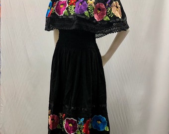 Robe mexicaine 5XL, 5 de mayo, robe paysanne, robe épaules dénudées, taille épaules dénudées, plus robe zise, fête mexicaine