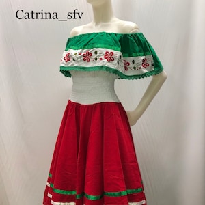 Mexikanisches Kleid, schulterfreies mexikanisches Kleid, Bauernkleid, handgemachtes mexikanisches Kleid, besticktes mexikanisches Kleid, mexikanische Party