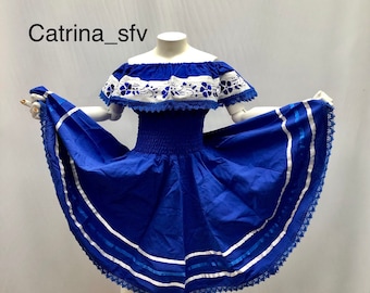 El Salvador dress, Nicaragua dress, Honduras dress, Central American dress, off the shoulders dress, Salvadoran party