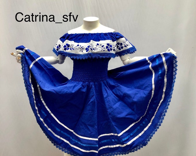 Vestido del salvador, vestido de Nicaragua, vestido de Honduras, vestido de centroamericana, off the shoulders dress, fiesta salvadoreña