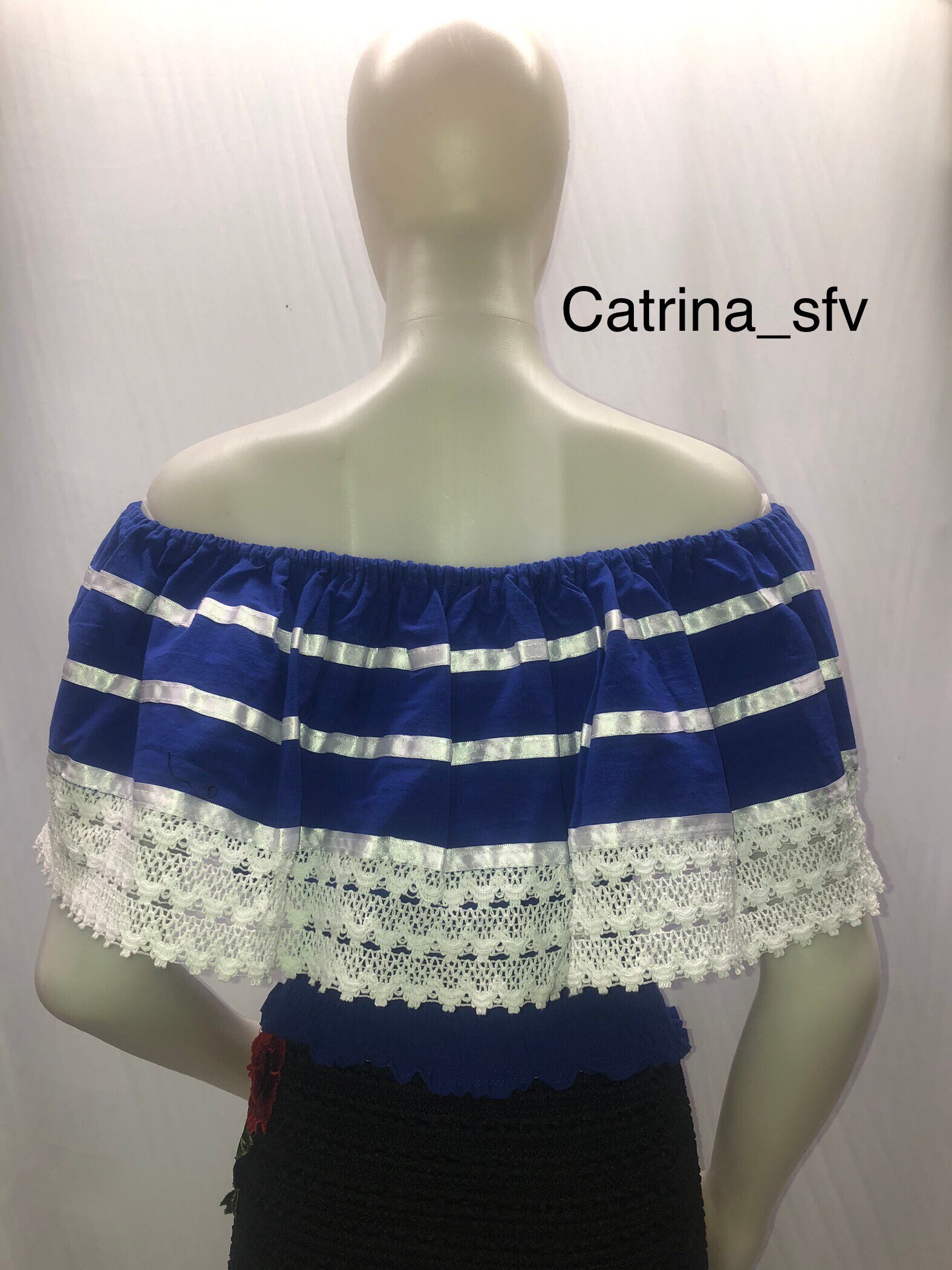 Blusa azul rey off the shoulders blusa de El Salvador honduras